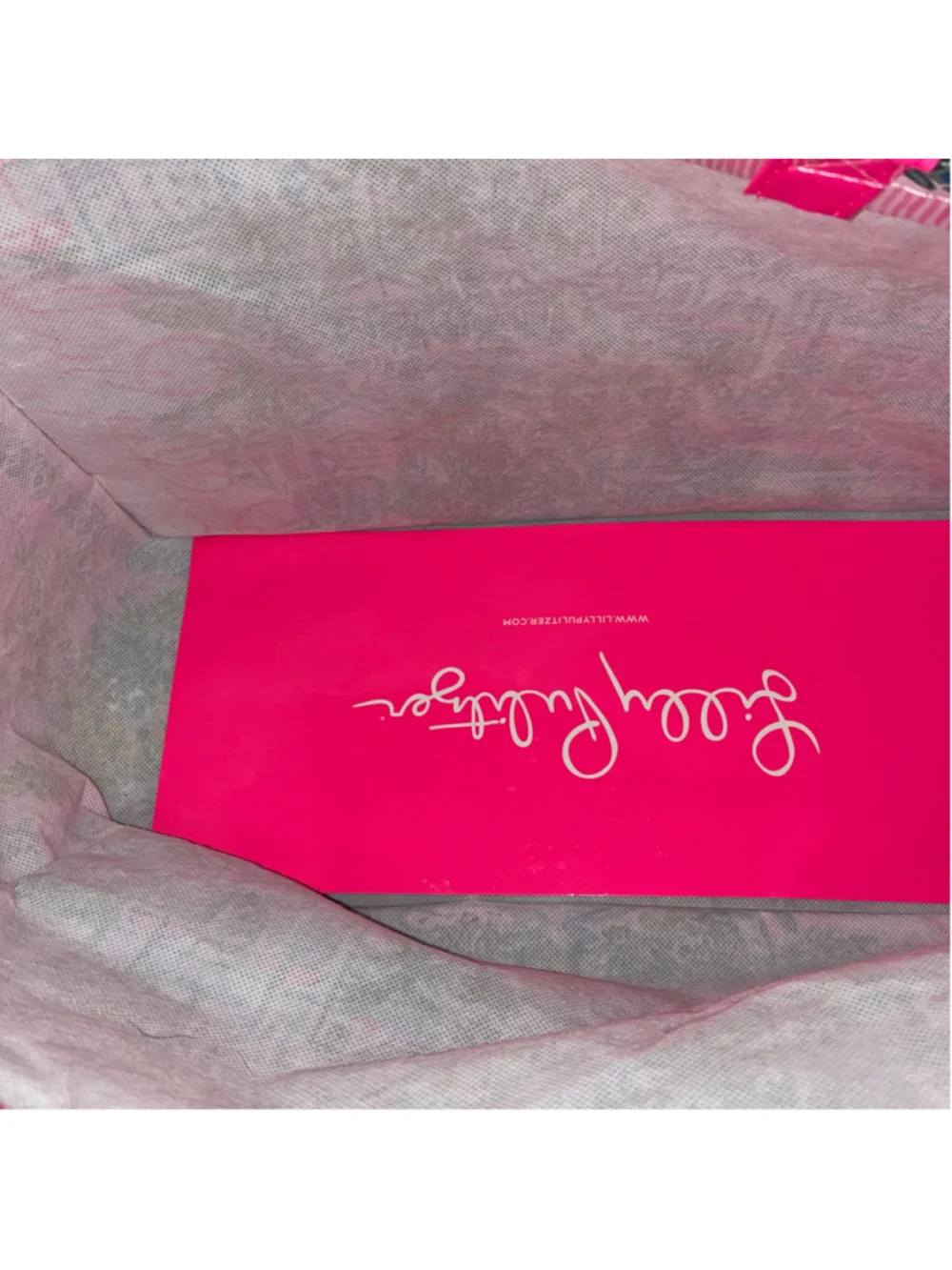 Women's Lilly Pulitzer Medium Reusable Shopping Tote Bag Pink White